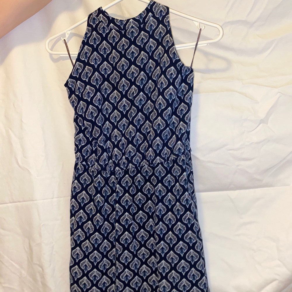 Blue patterned dress